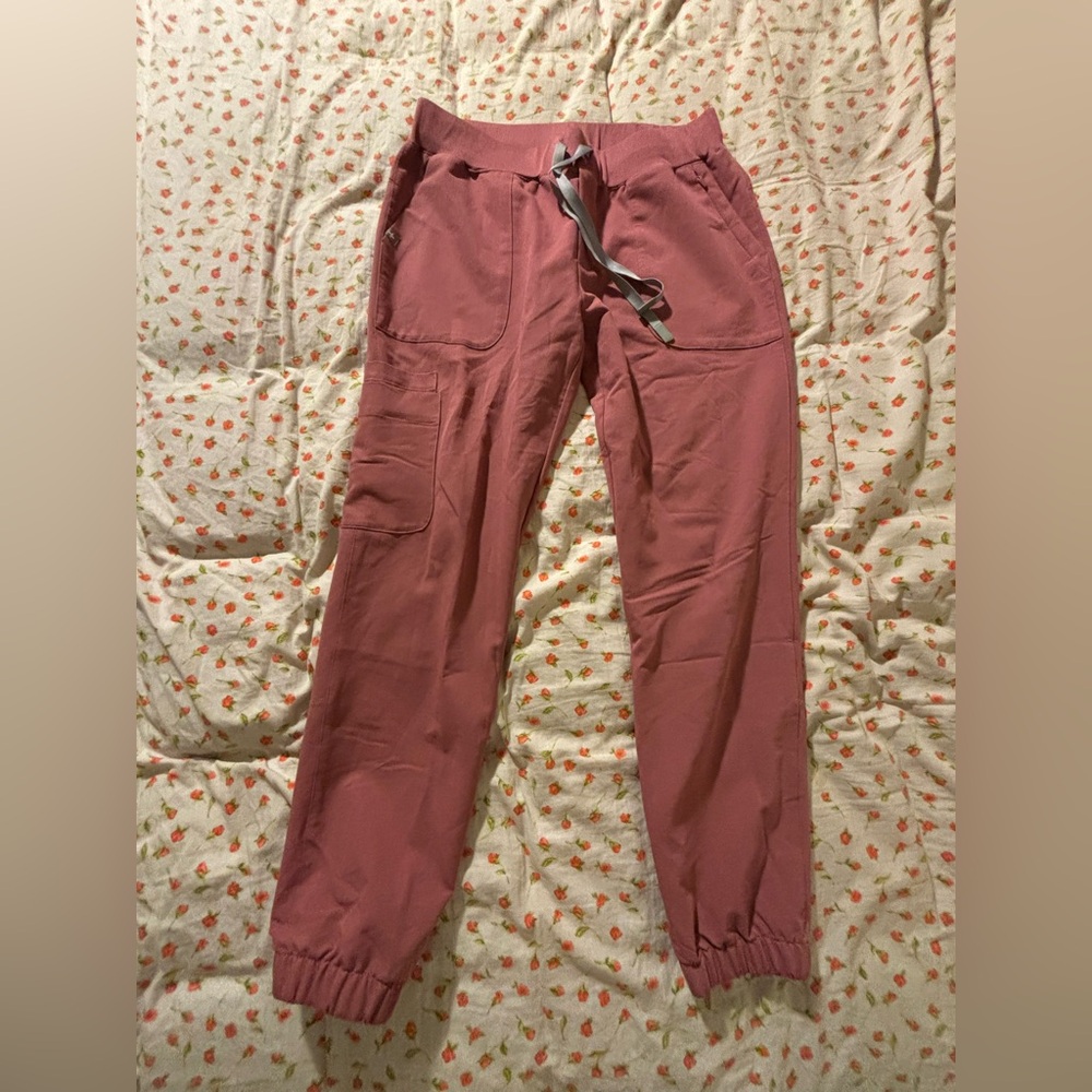 Mauve Taldora Jogger Scrub Pants (Small Petite)